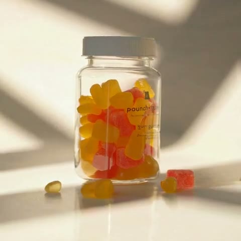 Vitaminas en gomitas en primer plano