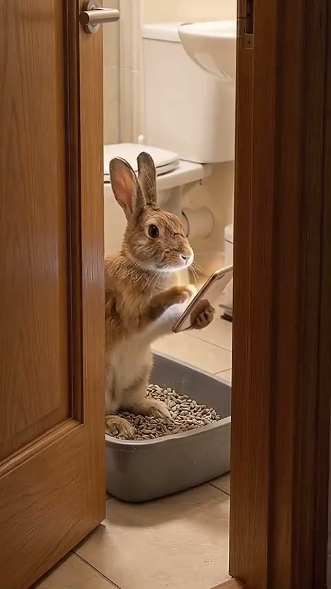 Mascota usando el celular